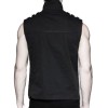 Men Gothic Cyber Vest Steampunk Military Rock Black Vest Top For Men 